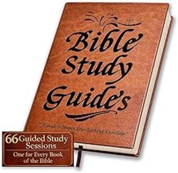 66-Page Bible Study Guide & Devotional Journal - PU Leather Cover, Scripture Summaries, Daily Reflections | Beginner-Friendly Spiritual Growth Notebook | Christian Gift Idea (Brown)