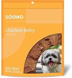Amazon Brand - Solimo Chicken Jerky Dog Treats, 2 pounds (Packaging May