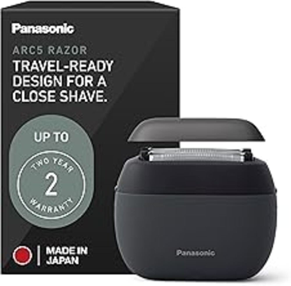 Panasonic ARC5 Palm-Sized Foil Shaver, Handheld Luxury Compact Travel Shaver with 5-Blade Cutting System and USB-C Charging, Wet/Dry Electric Razor for Daily Shaving Routine - ES-PV3A-K