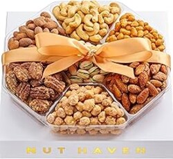 Fathers Day Nuts Gift Basket - Assortment of Sweet & Roasted Salted Gourmet Nuts - Food Gift Box for Dad, Him, Husband, Christmas, Father's Day, Mother's Day, Sympathy, Family, Men & Women