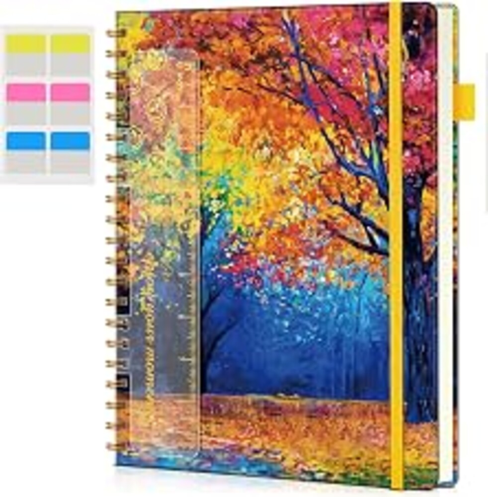 Spiral Notebook Journal 8.5” x 11”, A4 Large Notebooks for Women Men, College Ruled Lined Journal, 100 GSM Paper, Hardcover Spiral Bound Journals for Work School Note Taking Business, Autumn Woods