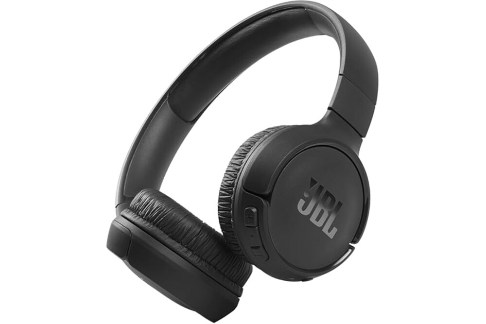 JBL Tune 510BT - Bluetooth headphones with up to 40 hours battery, microphone for call, foldable and comfortable, Android and iOs compatible (Black)