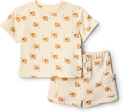Amazon Essentials x Sofia Grainge Babies, Toddlers, and Boys' T-Shirt and Short Play Set, Multipacks