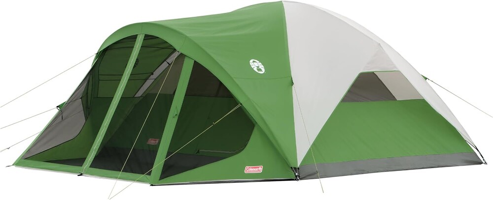 Coleman Evanston Tent with Screen Room Weatherproof Tent Sets Up in 15 Mins Included Rainfly & Carry Bag Made of PFAS-Free Materials