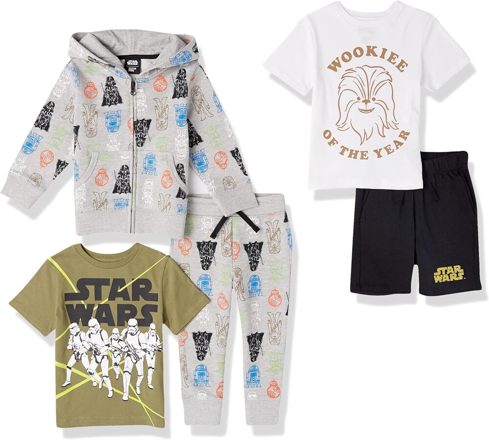 Amazon Essentials Disney | Marvel | Star Wars Boys and Toddlers' Outfit Sets (Previously Spotted Zebra), Pack of 5