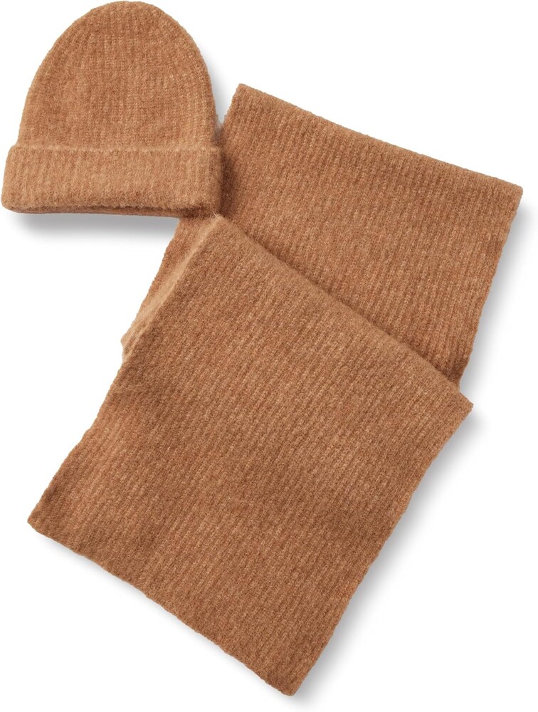 Amazon Essentials Unisex Adults' Faux Mohair Scarf & Hat Set for Men & Women