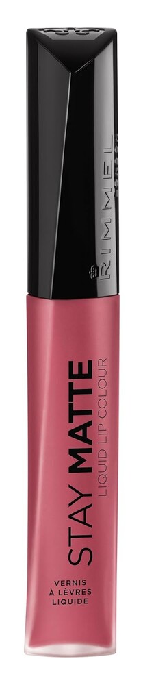 Rimmel London Stay Matte Liquid Lip Color with Full Coverage Kiss-Proof Waterproof Matte Lipstick Formula that Lasts 12 Hours - 210 Rose & Shine, .21oz