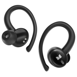 Monster N-Lite 216 Wireless Earbuds, Sports Earbuds with Earhooks, Noise Cancelling Headset, Stereo Deep Bass Over Ear Buds 48H Playtime, IPX6 Waterproof Earphones for Sports/Running/Workout（Black）