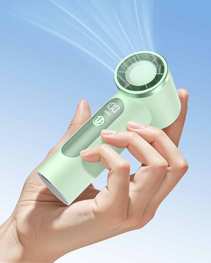 Portable Handheld Fan,4000mAh Rechargeable Turbo Personal Mini Fan,Pocket Design for Travel,Concerts,Sports Games,Camping,Hiking,Best Gifts for Women in Summer