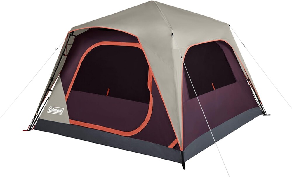 Coleman Skylodge Instant Tent with Rainfly, Family Tent Sets Up in a Minute, Includes Pre-Attached Poles & Carry Bag, Made of PFAS-Free Materials