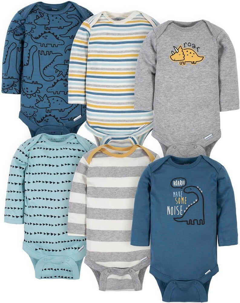 Gerber Baby Boys 6-pack Long-sleeve Onesies Bodysuit