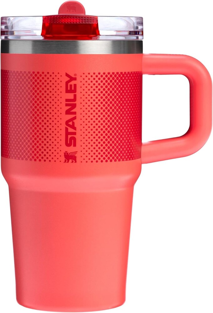 STANLEY Quencher ProTour Flip Straw Tumbler with Leakproof Lid 20 oz | Built-In Straw and Handle | Cup Holder Compatible for Travel | Insulated Stainless Steel Cup | BPA-Free | Hot Coral Fade