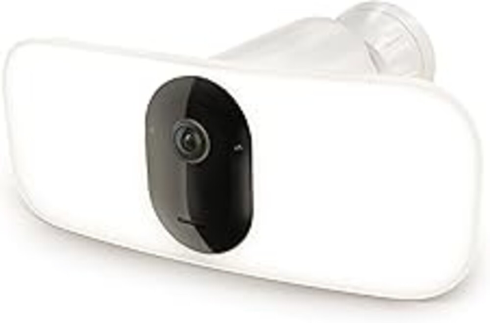 Floodlight Security Camera Wireless Outdoor 2K No Wiring - Arlo Pro 3, Rechargeable Battery, WiFi, Up to 3000 Lumens LED, Person & Vehicle Recognition, Package Detection, Color Night Vision, White