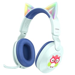 LOBKIN Kids Bluetooth Headphones,Lightweight Wireless Headphones for Kids,85dB Volume Limited,Foldable,35 Hours Playtime,Bluetooth 5.4, Over-Ear Toddler Headsets with Built-in Mic,Blue