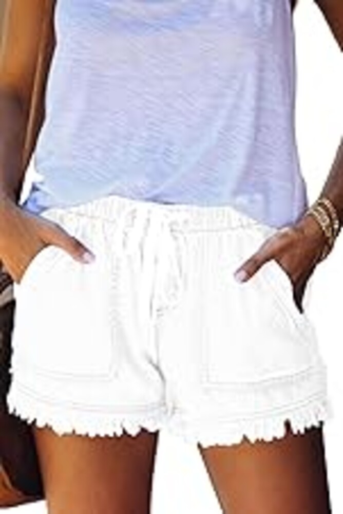 YOCUR Womens Lightweight Shorts Casual Baggy Trendy Hot Pants Elastic Waist Drawstring Comfy Shorts