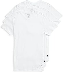 Polo Ralph Lauren Men's T-Shirt Pack, 3-Pack, Cotton Men's Clothing Crewneck Undershirt, Slim Fit Short-Sleeve Tees