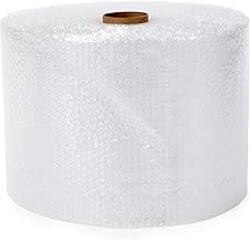 Amazon Basics Bubble Wrap for Moving, Packing, Shipping and Storage, Perforated Protective Cushioning for Fragile Items, 12-inch x 175-ft Long Roll, Small 3/16", Clear