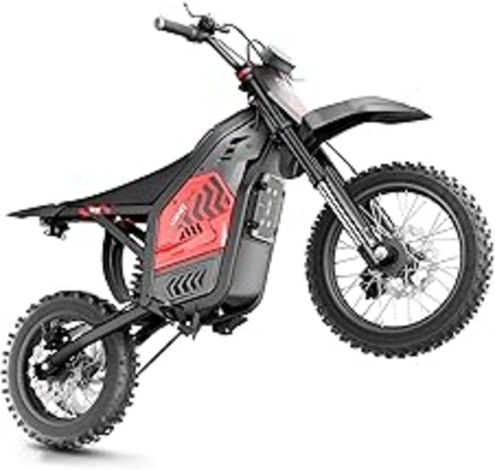 Windone RS5 Electric Dirt Bike for Teens & Adults (13+), Up to 37 MPH, 45 Miles Range, 2200W Peak Motor, 14"/12" Off-Road Tires, Hydraulic Suspension, 3-Speed Modes Electric Motorcycle