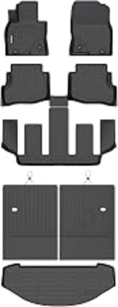 GINOWY-Floor Mats & Cargo Liner Set for Mazda CX9 2020-2023, 6 Passenger (Without Center Console), Bucket Seat, All Weather Car Floor Mats Cargo Trunk Mat Waterproof for Mazda CX-9 Accessories