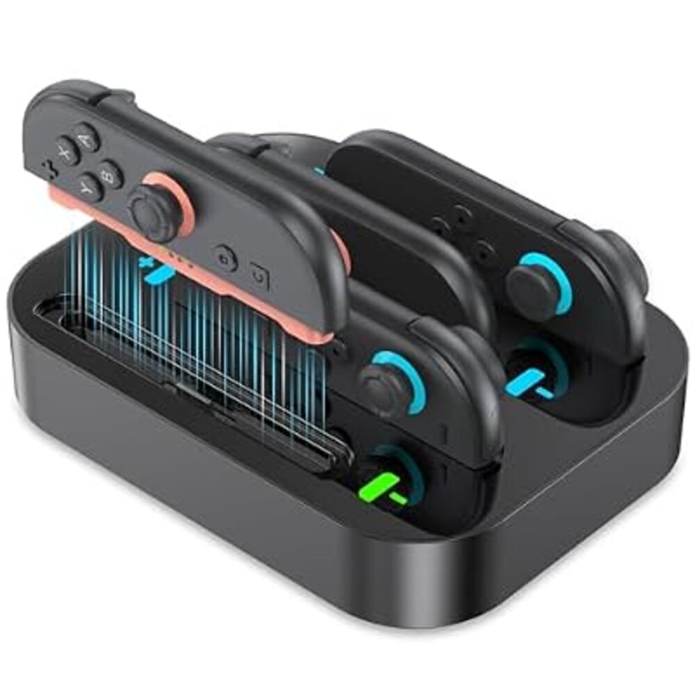 Gagaking Charging Dock for Nintendo Switch 2, Fast Charger Station for JoyCon 2 Accessories with LED Indicators,Multi-Protection Safety,USB-C,4 in 1 Portable Organizer for Controllers