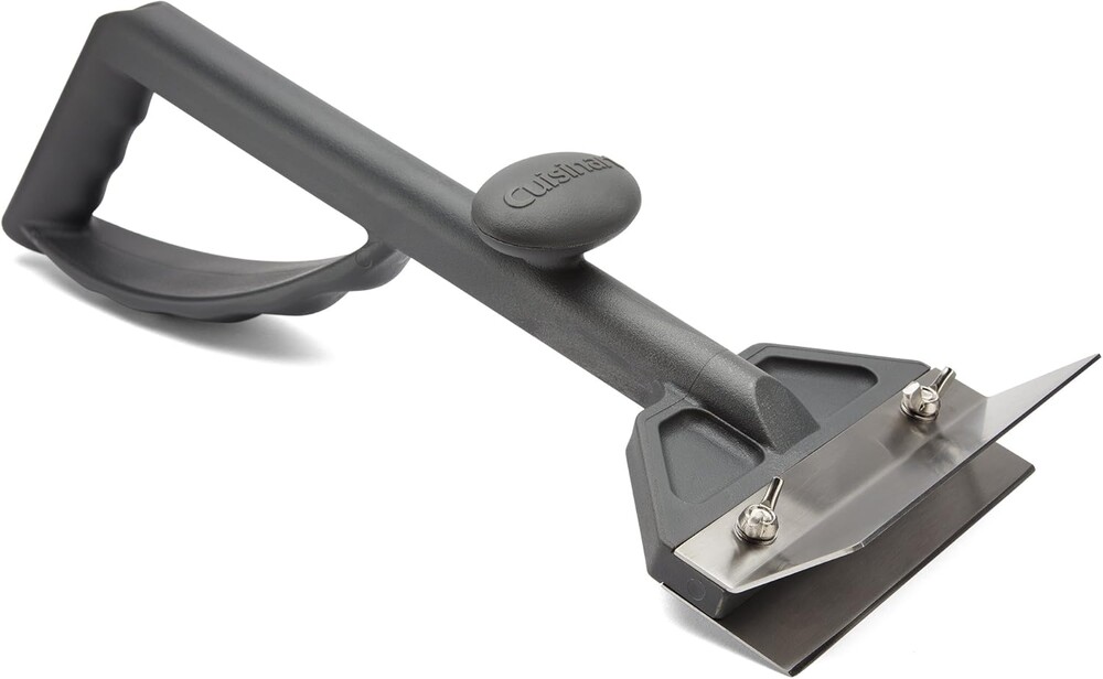Cuisinart Heavy Duty Griddle Scraper, 6-inch Stainless Steel Blade with Splash Protection and Ergonomic Handle, Great Griddle Accessory Flat Top Grill Scraper BBQ Tool for Outdoor Cleaning