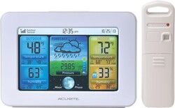 AcuRite 02041M Color Weather Station with Forecast, Temperature, Humidity,White