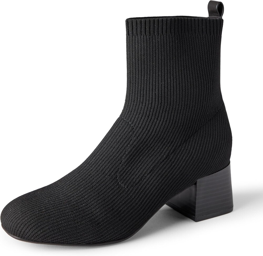 Amazon Essentials Women's Knit Stretch Block Heel Ankle Boots