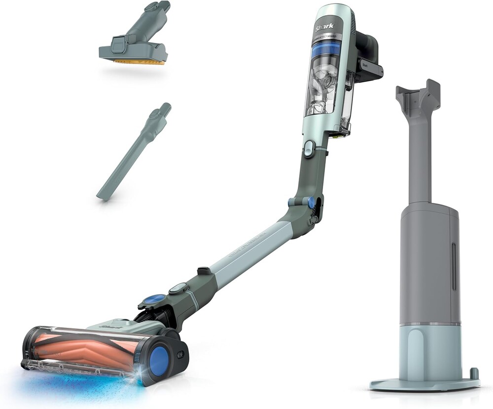Shark PowerDetect Speed Plus Clean & Empty | Cordless Stick Vacuum Cleaner with Auto-Empty | Lightweight | Exclusive Pet Hair Accessories | Carpet, Hard Floors | 60-Min Runtime | Frosted Sage | IA3243