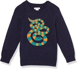 Amazon Essentials Boys and Toddlers' Cotton Knit Pullover Crewneck Sweater