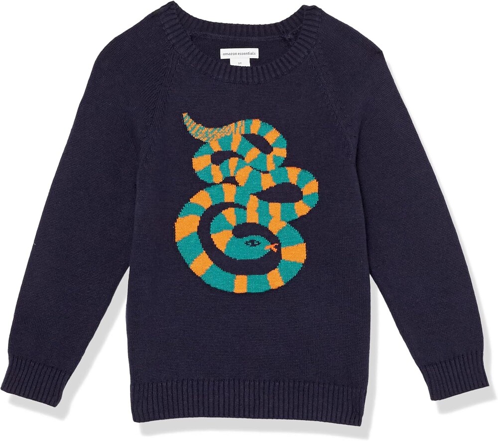 Amazon Essentials Boys and Toddlers' Cotton Knit Pullover Crewneck Sweater