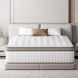 Queen Mattress,12 Inch Hybrid Queen Size Mattresses in a Box,Memory Foam & Pocket Spring,Medium Firm for Pressure Relief,Motion Isolation,Fiberglass Free,CertiPUR-US,80" Lx 60" W