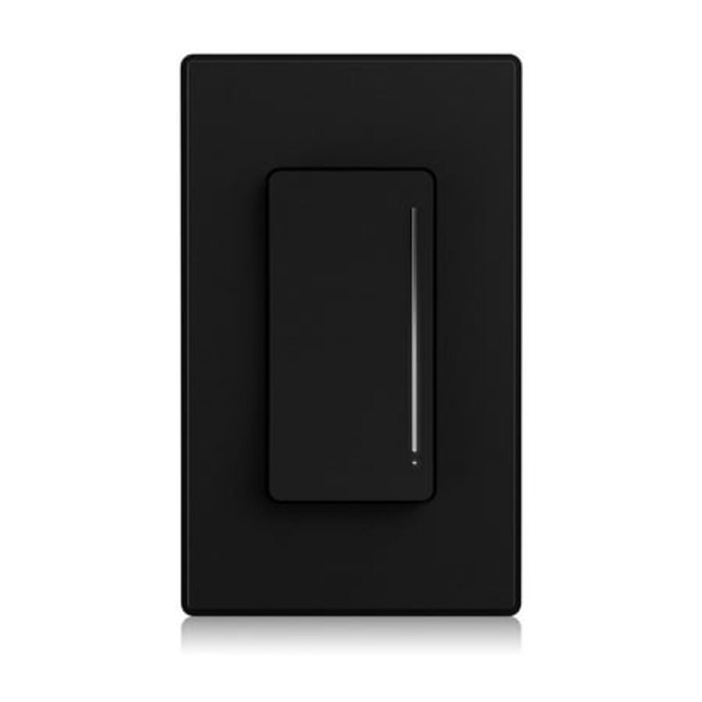 ELEGRP Smart Dimmer Light Switch Single Pole, 2.4GHz Wi-Fi Touch Dimmer Compatible with Alexa and Google Assistant, Neutral Wire Required, No Hub Required, UL and FCC Listed, Black 1 PC