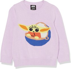 Amazon Essentials Disney | Marvel | Star Wars | Princess Girls and Toddlers' Crewneck Cotton Sweater