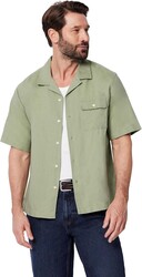 Amazon Essentials Men's Relaxed-Fit Short Sleeve Linen Blend Shirt