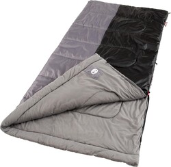 Coleman Biscayne Warm-Weather Sleeping Bag, 40°F Camping Sleeping Bag for Adults, No-Snag 2-Way Zipper for Ventilation with Stuff Sack Included, Fits Adults up to 6ft 4in Tall