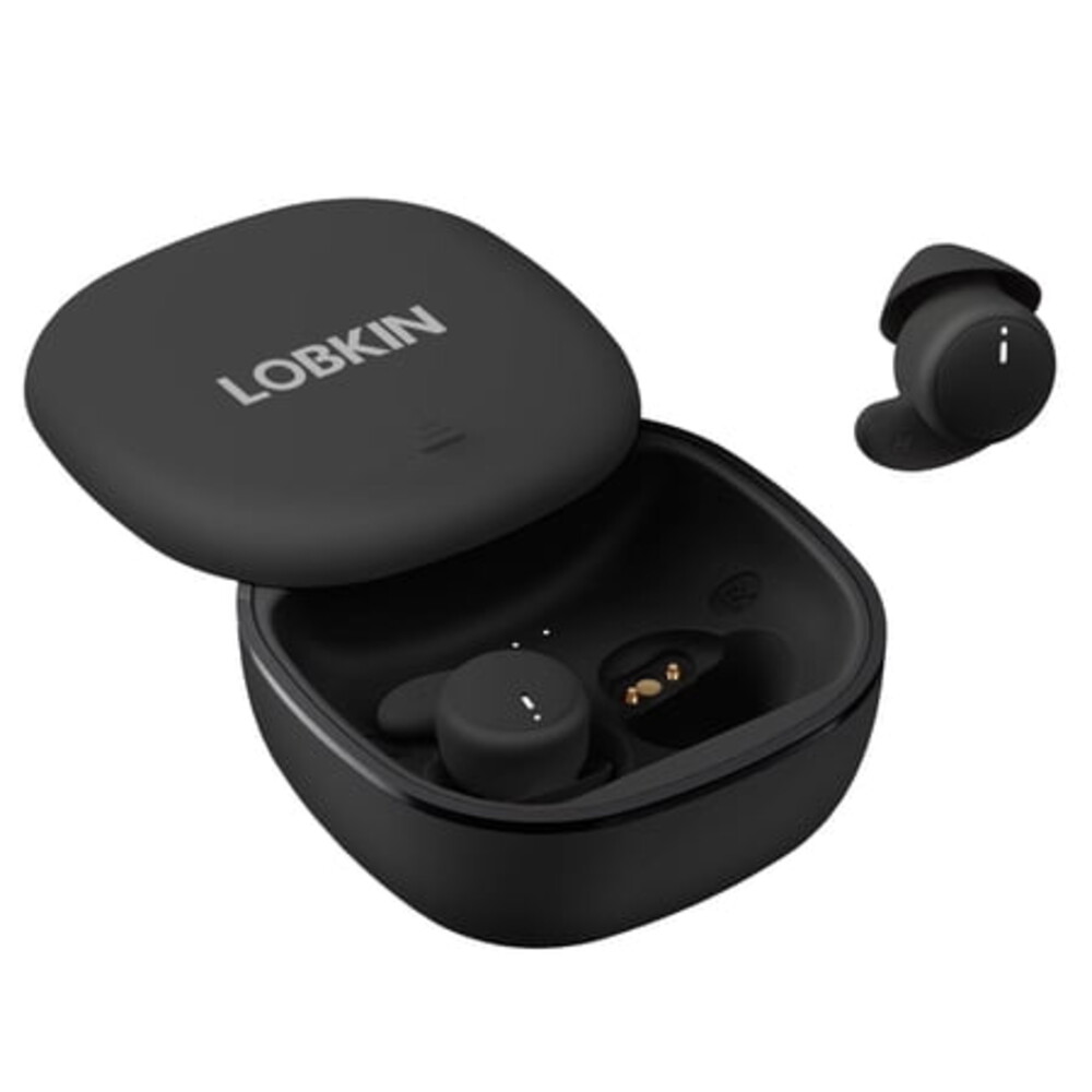 LOBKIN Sleep Earbuds,Mini Wireless Earbuds,Sleeping Headphones,20H Playtime Ear Buds with IPX6 Waterproof Earphones for Side Sleepers,Touch Control,Black