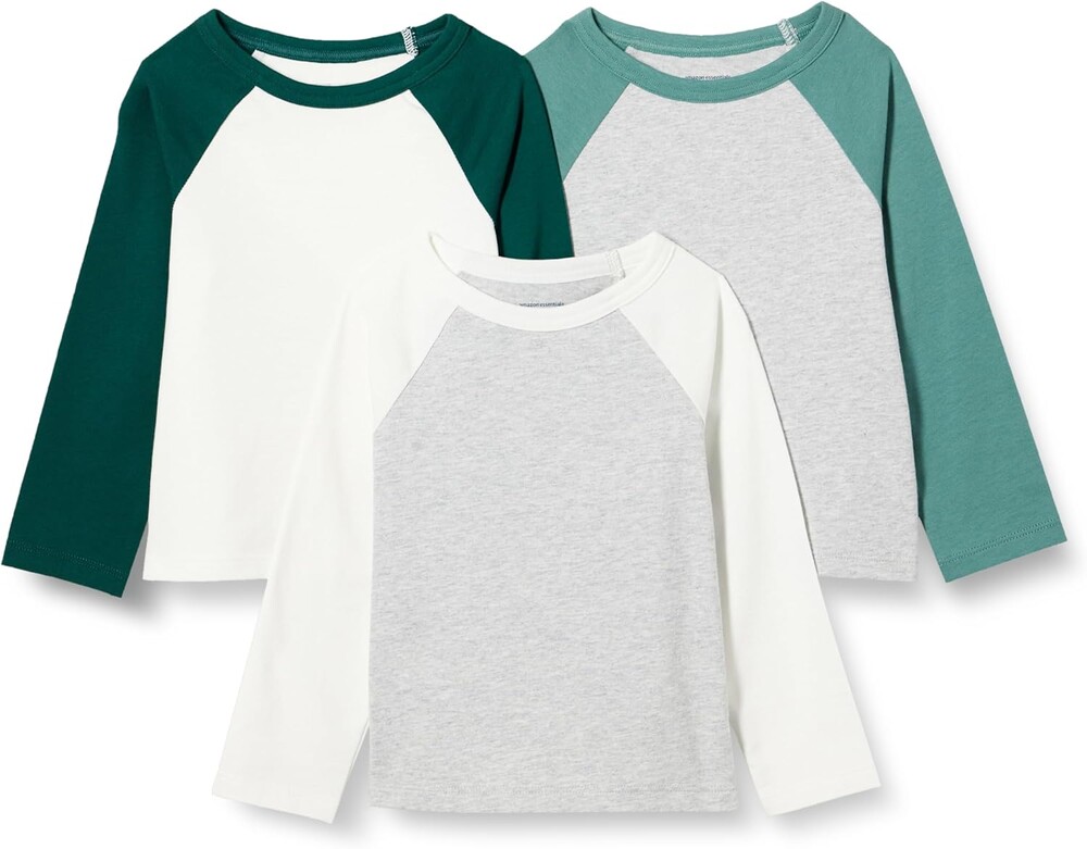 Amazon Essentials Boys and Toddlers' Long Sleeve Cotton T-Shirts