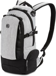 SWISSGEAR City Pack Backpack, Slim Profile Daily Carry, Airflow Back Panel, Tablet Pocket, and Lay-Flat Organizer, Light Grey/Heather, 15.9L, 18-Inch