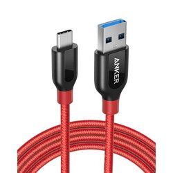 Anker Powerline+ USB C to USB 3.0 Cable (3ft), USB Type C Cable, for Samsung Galaxy Note, MacBook, Sony XZ etc Red