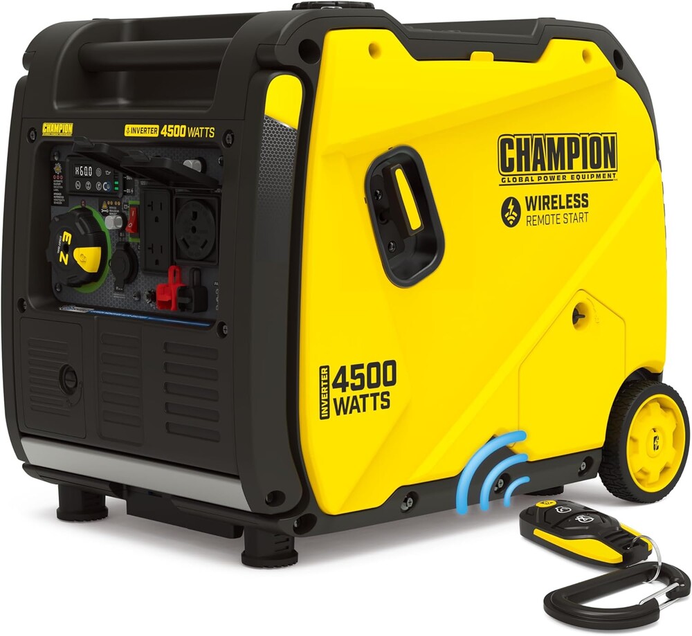 Champion Power Equipment 4500-Watt Wireless Remote Start Inverter Generator with Quiet Technology and Free 3-Year Warranty