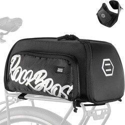 ROCKBROS Bike Bags for Bicycle Rear rack - 12L/15L Bike Ebike Trunk Pannier Saddle Bag with Shoulder Strap for Commuter Travel Outdoor Accessories Gear