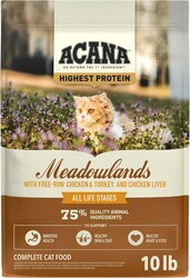 ACANA Grain-free Dry Cat Food Meadowlands Chicken Turkey Fish and Cage-Free Eggs 10lb Bag