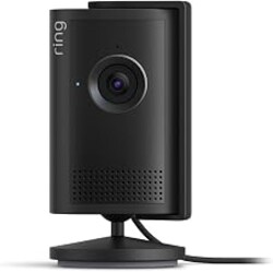 Ring Indoor Cam Plus (newest model), Home or business security, Retinal 2K for crisp, true-to-life video quality, 4x Enhanced Zoom, Low-Light Sight, Black