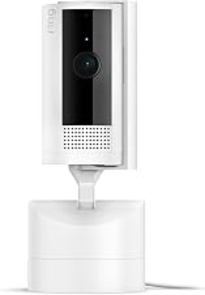 Ring Pan-Tilt Indoor Cam (newest model), See all around your home or business with 360° pan coverage, HD video, plus Two-Way Talk, White