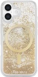 Case-Mate iPhone 17 Case [Compatible with MagSafe] - Liquid Glitter Phone Case with 12ft Drop Protection - Premium Magnetic Cover for iPhone 17 - Gold Waterfall