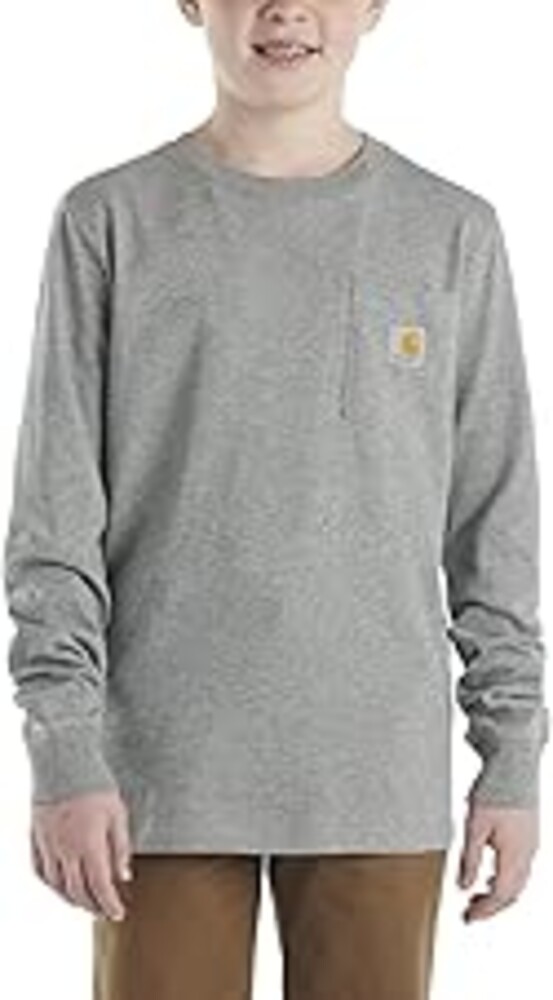 Carhartt Boys Long-Sleeve Logo Sleeve Pocket T-Shirt