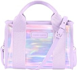Case-Mate Soap Bubble Jelly Stadium Bag for Women - Clear Tote Bag for Stadium Events - Iridescent Mini Purse with Crossbody Strap - Water-Resistant Tote Handbags for Keys, Phone, Wallet & Sunglasses