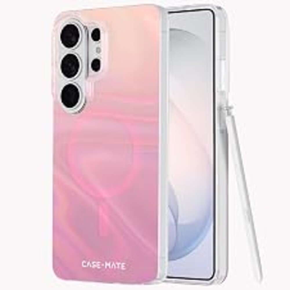 Case-Mate Soap Bubble Samsung Galaxy S26 Ultra Case [Magnetic and Wireless Charging] - Phone Case for Women w/12ft Drop Protection - Magnetic Cover for Samsung Galaxy S26 Ultra 6.9" - Peach Iridescent