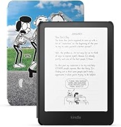 Amazon Kindle Paperwhite Kids 16GB (newest model) – Larger 7" glare-free display. Kids read an average of 1+ hour per day with Kindle – Diary of a Wimpy Kid