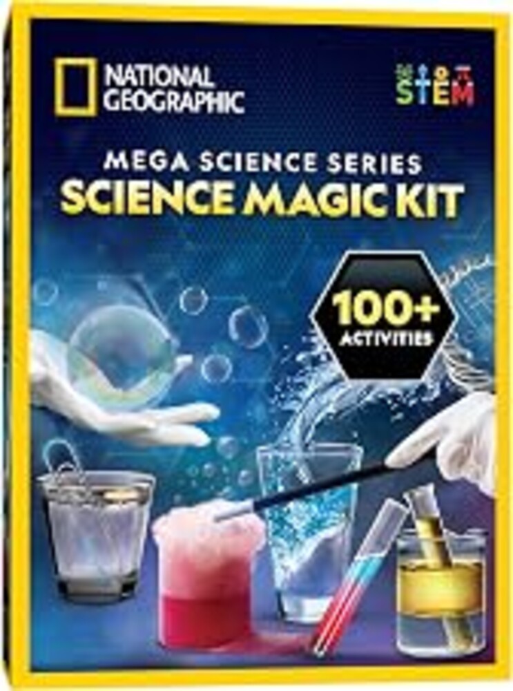 NATIONAL GEOGRAPHIC Science Magic Kit – Science Kit for Kids with 100+ Unique Experiments and Magic Tricks, Chemistry Set and STEM Project, A Great Gift for Boys and Girls (Amazon Exclusive)